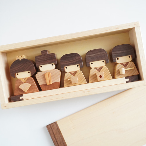 おひなさま 小箱飾り ＊ひな祭り 雛人形＊ ひな人形・雛飾り 木工房 福