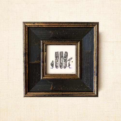 原画 油彩画 【待ちぼうけ】