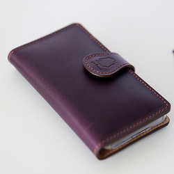 ☆ホヌ☆プルメリア☆本革スマホケース☆ハンドメイド☆オーシャン