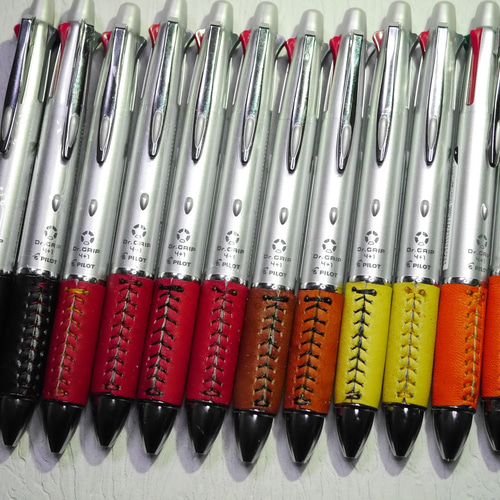 受注制作＞本革製グリップ付きドクターグリップ4+1☆0.3〜0.7mm