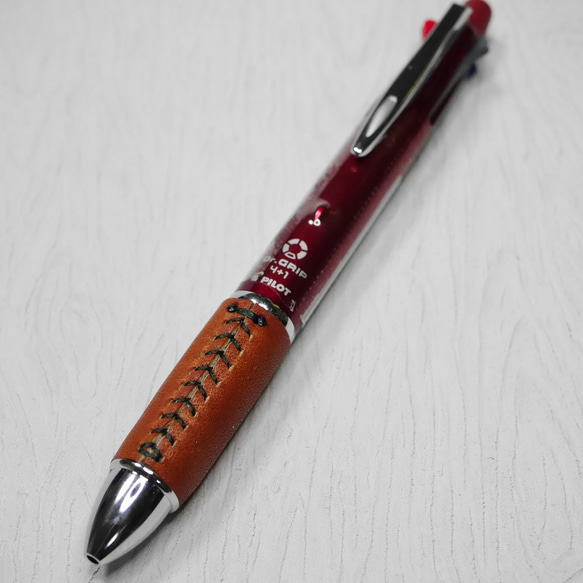 受注制作＞本革製グリップ付きドクターグリップ4+1☆0.3〜0.7mm