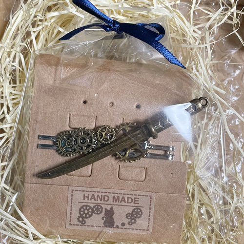 歯車と日本刀のネクタイピンor鰐口 タイピン・カフス hatuharu