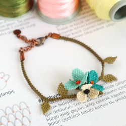 OYA Needlelace bracelet [FESTIVAL] Turquoise 第2張的照片