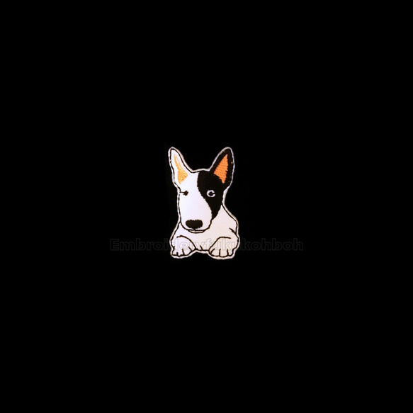 ブルテリア　犬ワッペン 10枚目の画像