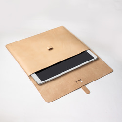 SEANCHY 全手工 皮革 iPad套 植鞣 真皮 客製 iPad Pro iPad mini 適用 (原色版) 第3張的照片