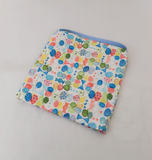 33×33サイズ *°ブルーリボン&ちょうちょ♡防災頭巾カバー 防災頭巾