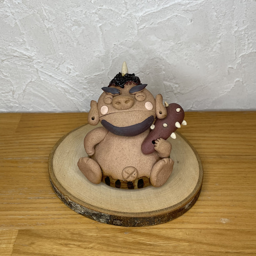 陶器製 手作り　金棒鬼 鬼に金棒くん 合格祈願 陶器 置き物 受験生 その他置物 TARACO 通販