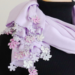 [Made to order] OYA pashmina shawl [WINDMILL]Lavender 第2張的照片