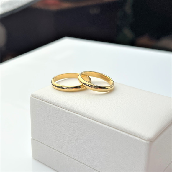*＊金木犀のマリッジリング＊*ペアリング・マリッジリング・指輪 ステンレス 名入れ 刻印 結婚指輪 マリッジリング 6枚目の画像