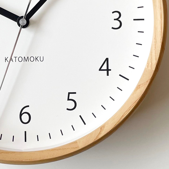 KATOMOKU muku clock 4 ナチュラル km-57NRC 電波時計 7枚目の画像