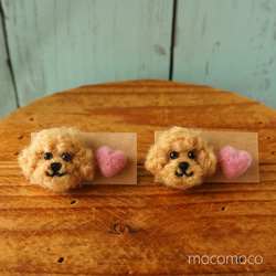 Yさまご予約品】もこもこバッチ・トイプードル、ストラップモチーフ  