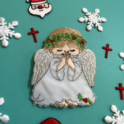 ラストワン　クリスマス　天使とサンタさんアップリケセット 3枚目の画像