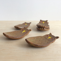 フクロウのはしおき（5個セット） 4枚目の画像