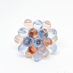 【bob's popular】glass beads ring＊bi-color 2枚目の画像