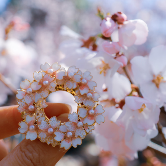 [特輯]櫻花花環胸針 第12張的照片