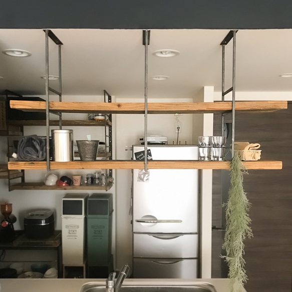 ＼送料無料／[Hanging Shelf(A-Type)]吊棚 吊り棚 アイアンシェルフフレーム 食器棚 店舗‐67‐ 10枚目の画像