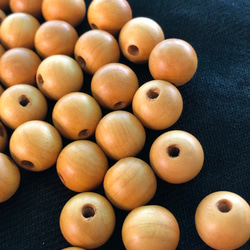 ◇ウッドビーズ（wooden beads）　榧（カヤ）9mm　10pcs 2枚目の画像