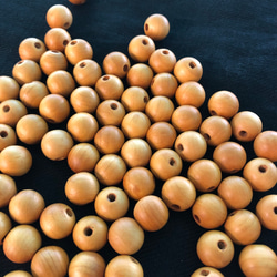 ◇ウッドビーズ（wooden beads）　榧（カヤ）9mm　10pcs 1枚目の画像