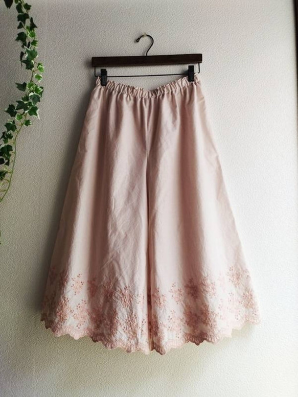 新柄春桜色ピンク♪スカラップレースワイドペチパンツカラー変更