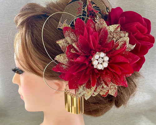 和装ヘッドドレス 和装 髪飾り ヘッドドレス✾ ヘッドドレス（アクセサリー） Michael24