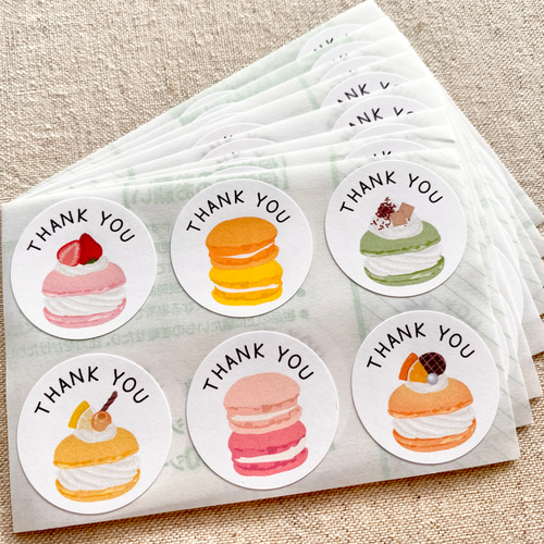 サンキューシール【マカロン】 シール PINK BERRY 通販 5137476