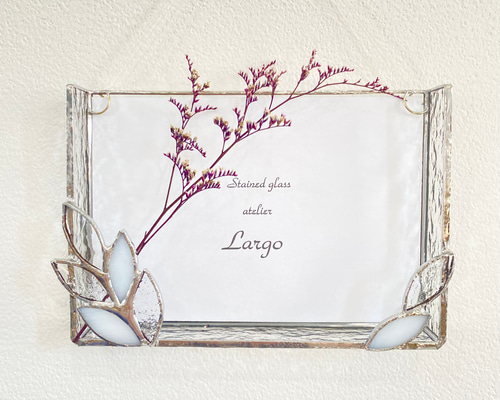 ※そらそらページ ステンドグラス製カードスタンド／フォトフレーム a497567664c5eee877785a84094f62