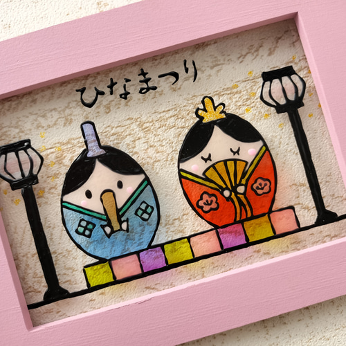 送料無料*ステンドグラス風*お雛様・桃の節句・ひな祭り・プレゼントに