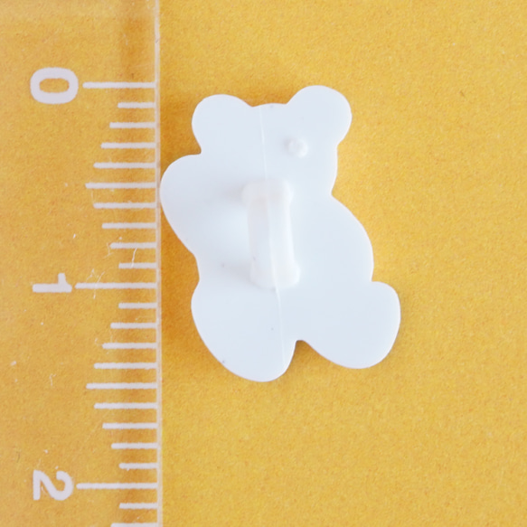 (3個) 14mm 白くまボタン フランス製 ＊ 子ども服 入園 クマ 4枚目の画像