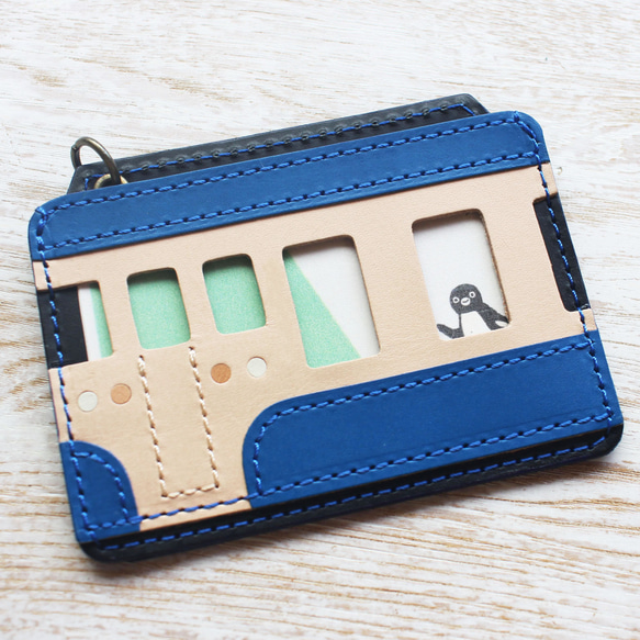 新品横浜キタムラk2二つ折り財布 ネイビー 牛革口金二つ折り財布 D-21