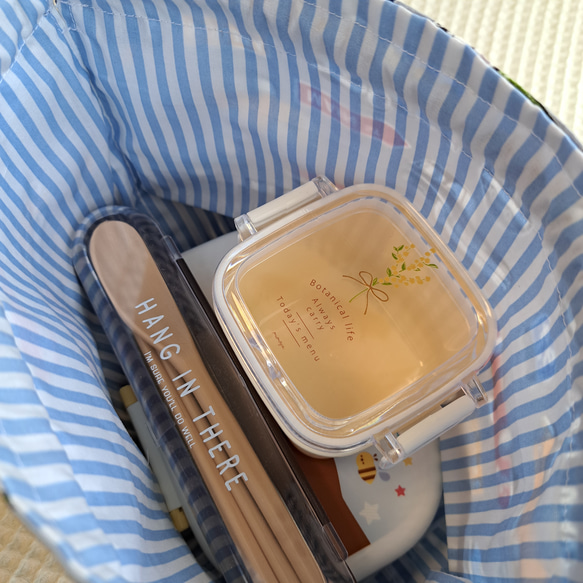 【SALE】レトロカーのランチ2点セット　　コップ袋　お弁当袋 2枚目の画像