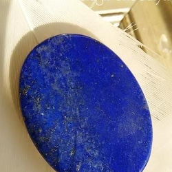 【SALE】ラピスラズリ｜Lapis-lazuli｜オーバル型｜天然石ルース｜マクラメ編み｜ワイヤーワーク 3枚目の画像