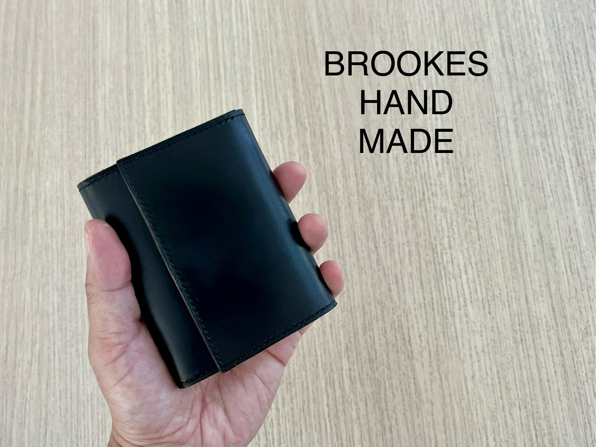 完成品 Horweenクロムエクセルレザー 二つ折り札入れ ブラック