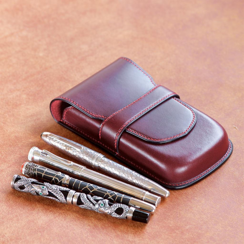 4本挿し万年筆ケース カラーオーダー ペンケース 革小物yoshii 通販