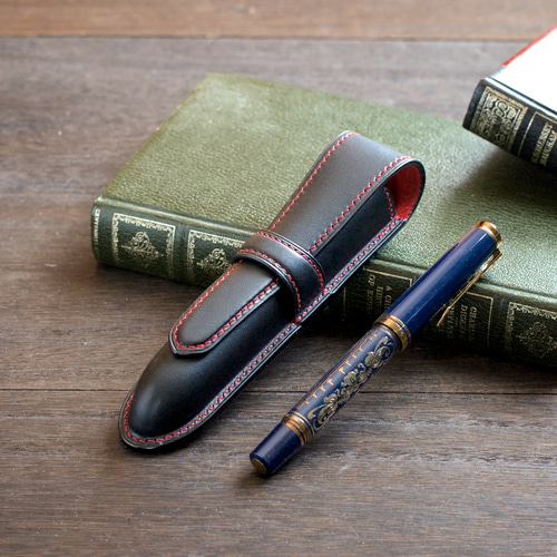 1本挿し万年筆ケース カラーオーダー ペンケース 革小物yoshii