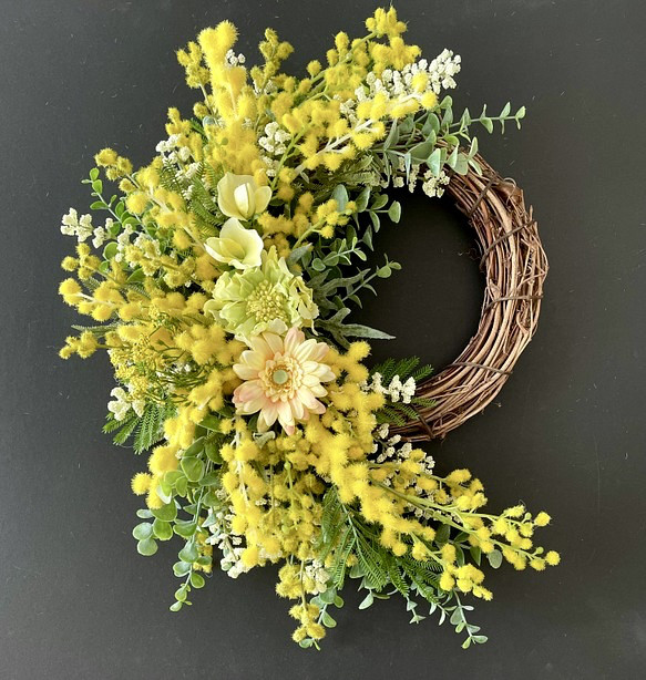 ミモザのリース「受注制作」 6,162円