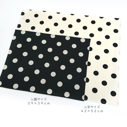 入園サイズ☆1枚から選べるランチョンマット☆リボン&ドット☆入園入学