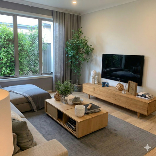 無垢】テレビボード 180㎝ オーク色 北欧 無垢材 テレビ台・テレビ