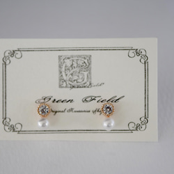 玫瑰金珍珠耳環 第4張的照片