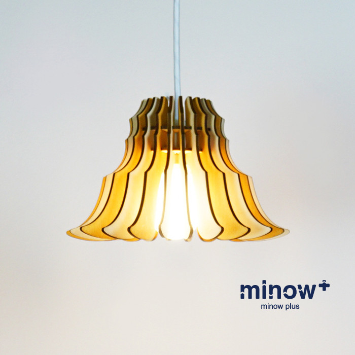 「フランネルフラワー（メープル）」木製ペンダントライト 照明　インテリア　北欧