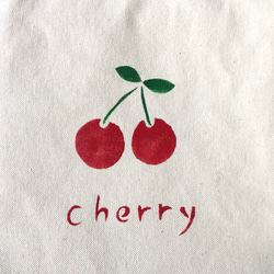 Cherry ショルダーLサイズ ロゴトートバッグ 2枚目の画像