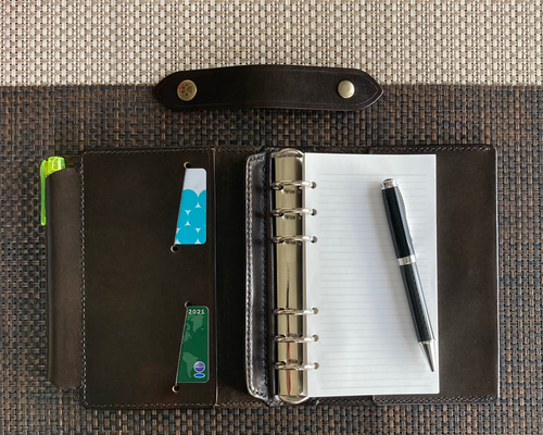 Sae(簡易包装)】MONT BLANC ノートホルダー 黒 レザー Sae(簡易包装