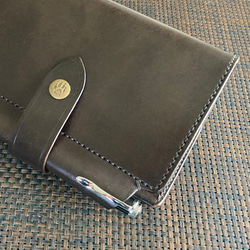 【聖經/深棕】圓柱形筆筒系統筆記本SNBH-002dbn Nume leather leather notebook noteb 第4張的照片