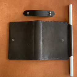 【聖經/深棕】圓柱形筆筒系統筆記本SNBH-002dbn Nume leather leather notebook noteb 第11張的照片