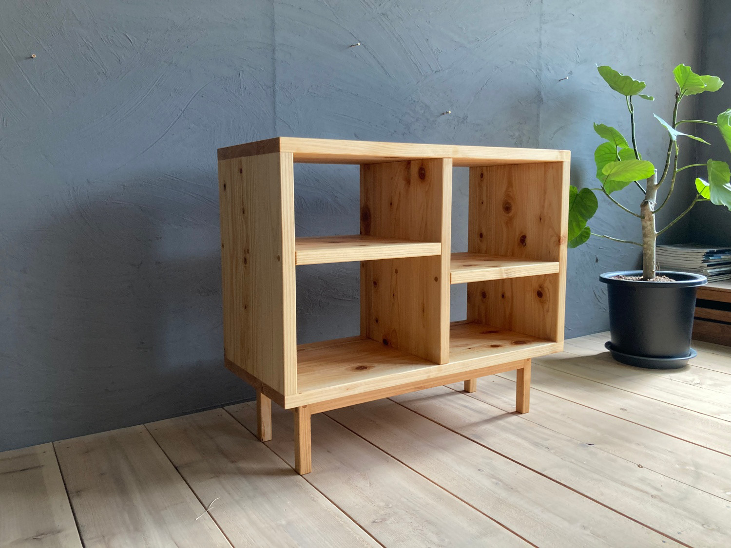 スマートシェルフ【桧無垢材タイプ】