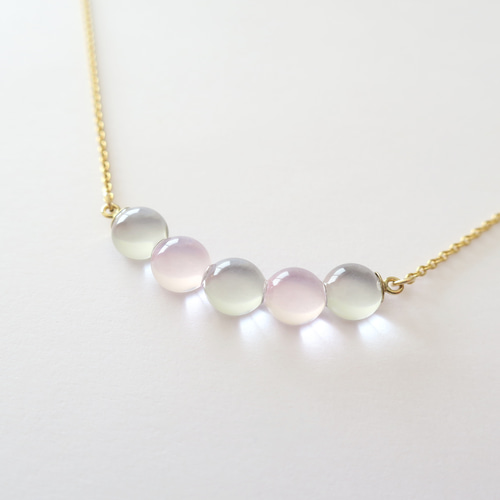 希少◇チェコウランガラスヴィンテージネックレス◇Bijoux.M.G