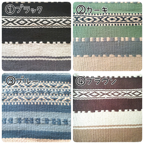 ラグ生地ハンドメイド多色ストライプ模様 本革長財布 【公式通販】