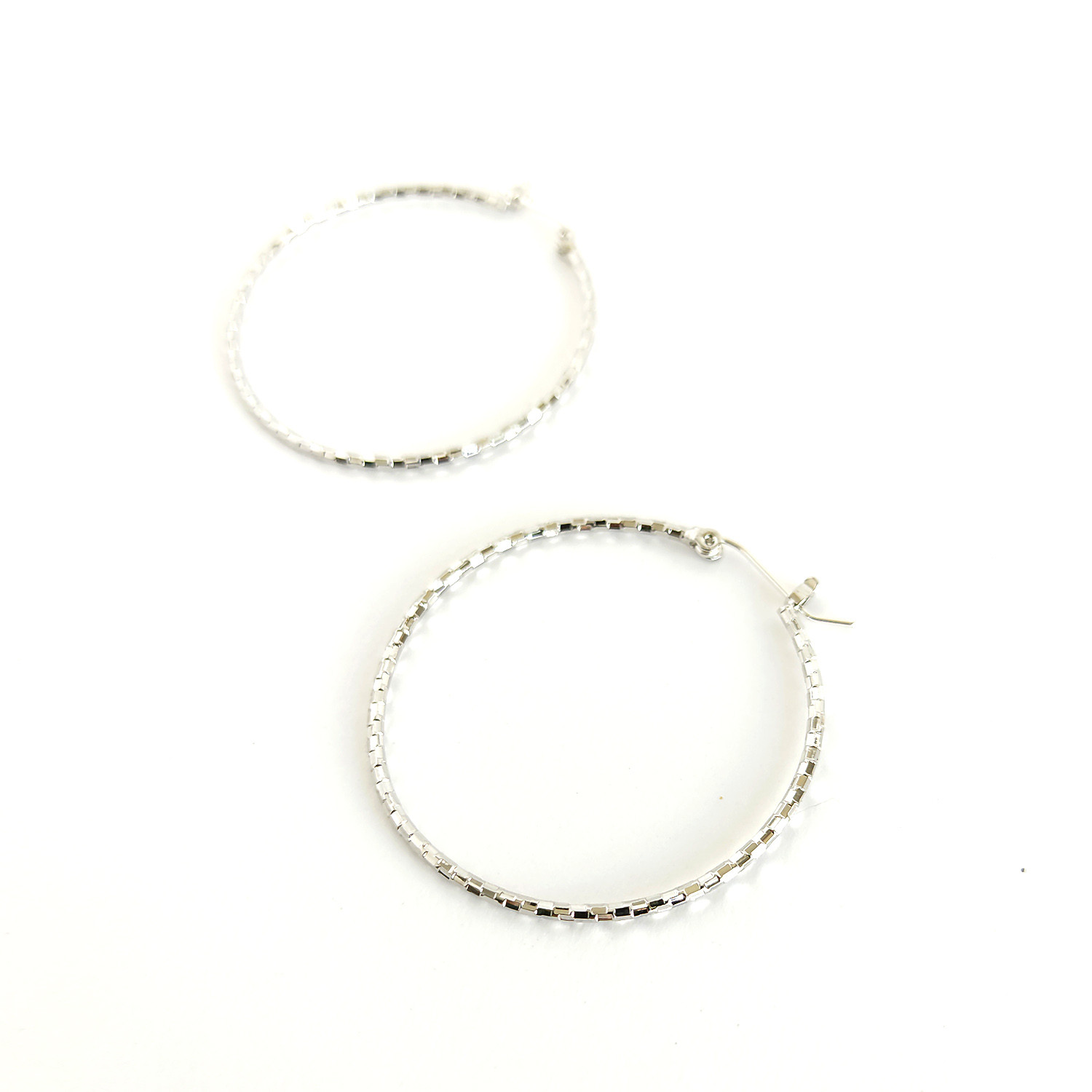 【TATIANA】(Silver925) Shiny Viel Hoop Earrings ピアス TATIANA☆[SILVER925] Glitter Hoop Earring (TATIANA/ピアス