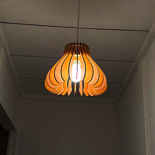 木製ペンダントライト「マッシュ（ミモザイエロー）」｜北欧インテリア