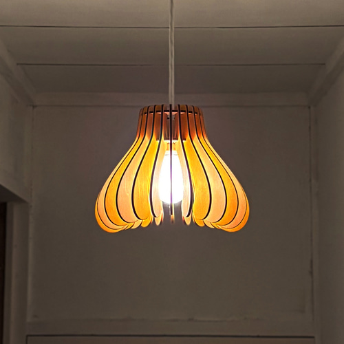 木製ペンダントライト「マッシュ（ミモザイエロー）」｜北欧インテリア