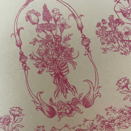 トワルドジュイ風 デザインペーパー 8枚set 包装紙・ラッピング